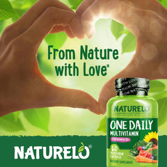 Clean-label vegan, non-GMO, soy-free Naturelo multivitamin