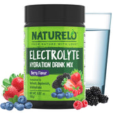 Front view of NATURELO Electrolyte Powder bottle