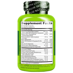 Healthy hair, skin and nails concept with Naturelo packaging