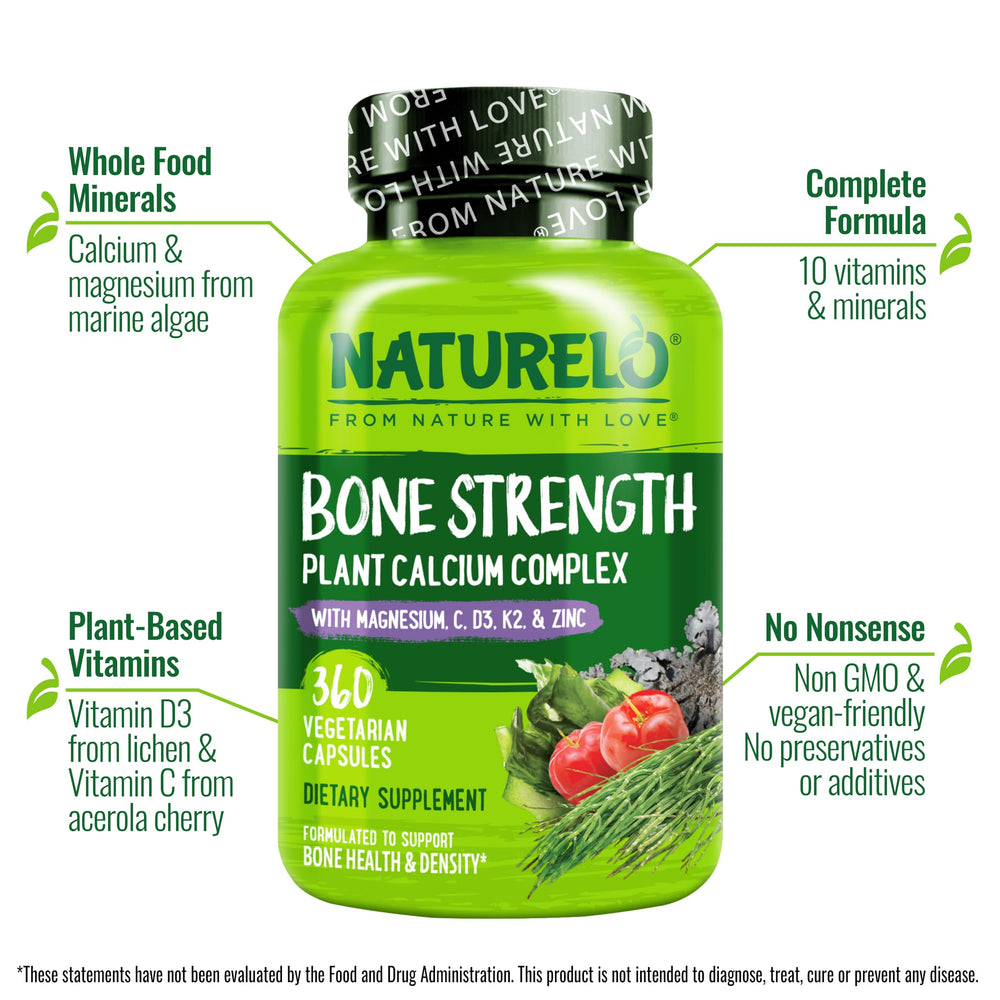 Calcium sourced from marine algae illustration