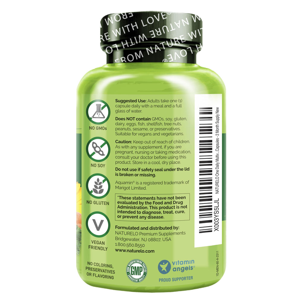 Organic whole foods blend used in Naturelo men's multivitamin