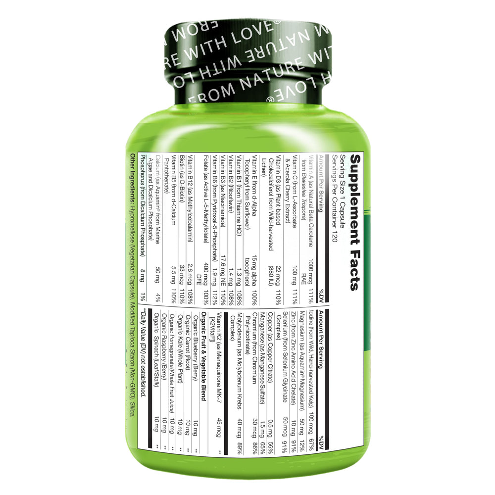 Label indicating vegan, non-GMO, gluten-free and soy-free