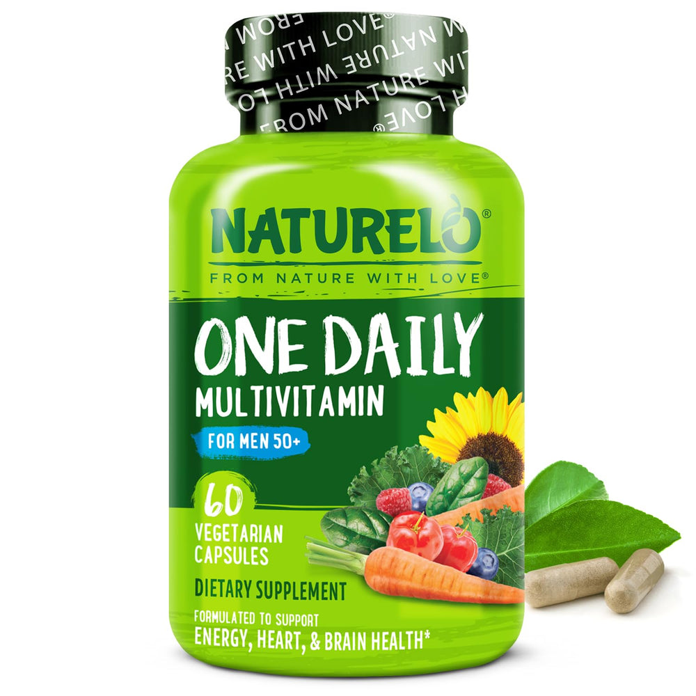 NATURELO Mens Multivitamins 50+ hero bottle