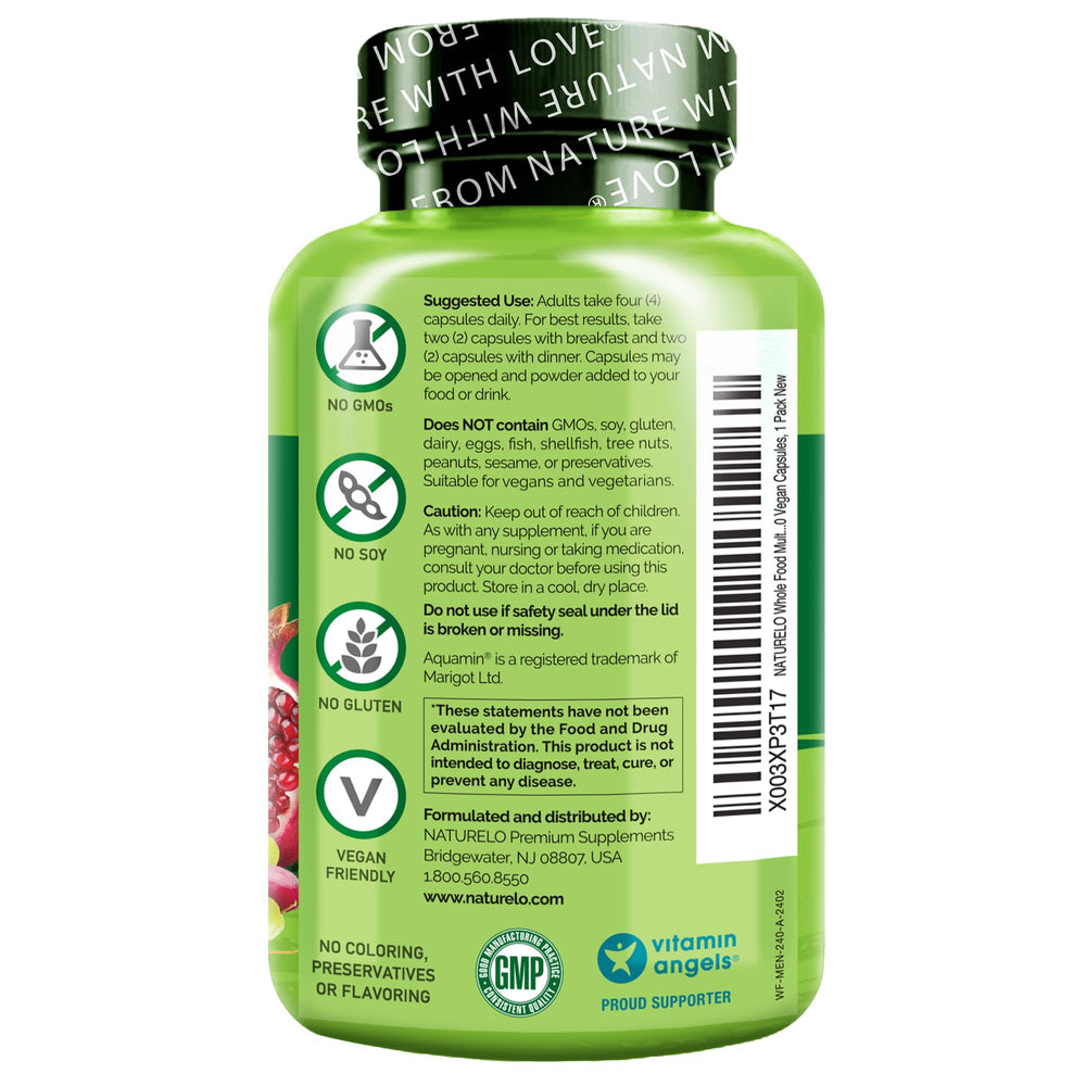NATURELO Men's Multivitamins bottle with label