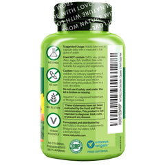 GMP-certified production facility label for Naturelo multivitamins