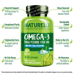 Purified omega-3 triglyceride form for high absorption