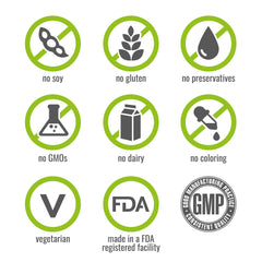 Ingredients panel showing quercetin, vitamin C, and citrus bioflavonoids