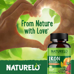 Whole-food organic ingredients blended for iron supplement
