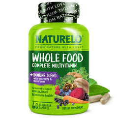 NATURELO Whole Food Multivitamin + Immune Blend hero image