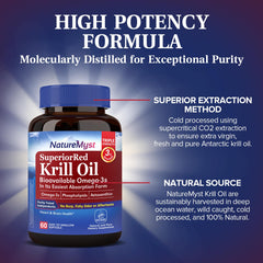 Made in the USA label on NatureMyst Krill Oil bottle