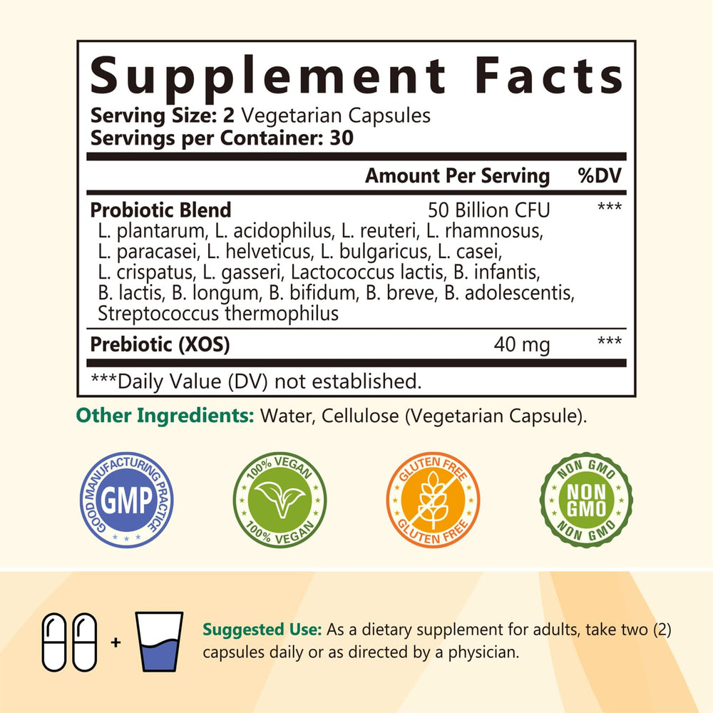 Close-up of NatureMyst Probiotics capsule bottle