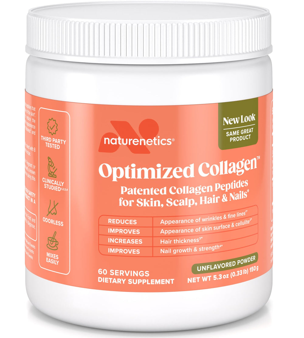 Naturenetics Collagen Peptides bottle (60 servings) for hair, skin, nails
