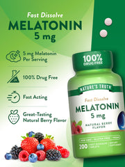 Front view of Nature's Truth melatonin packaging