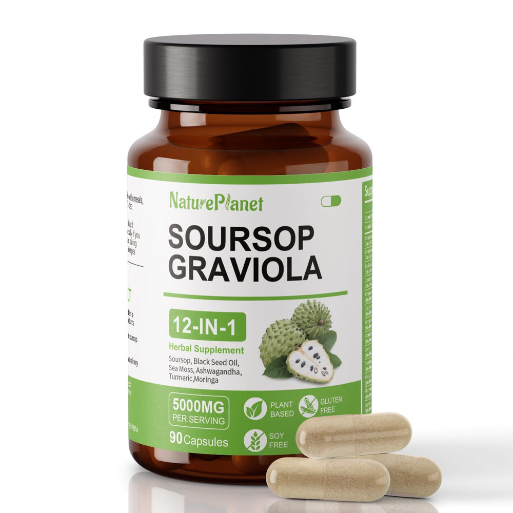 NaturePlanet Soursop Graviola capsules bottle - 90 counts