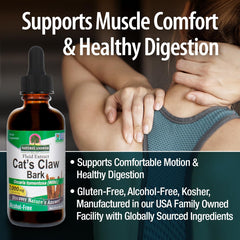 Cat's Claw inner bark and root ingredients highlighted in Nature's Answer formula.