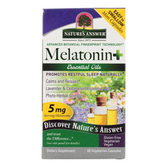 Nature's Answer Melatonin+ bottle with 60 capsules