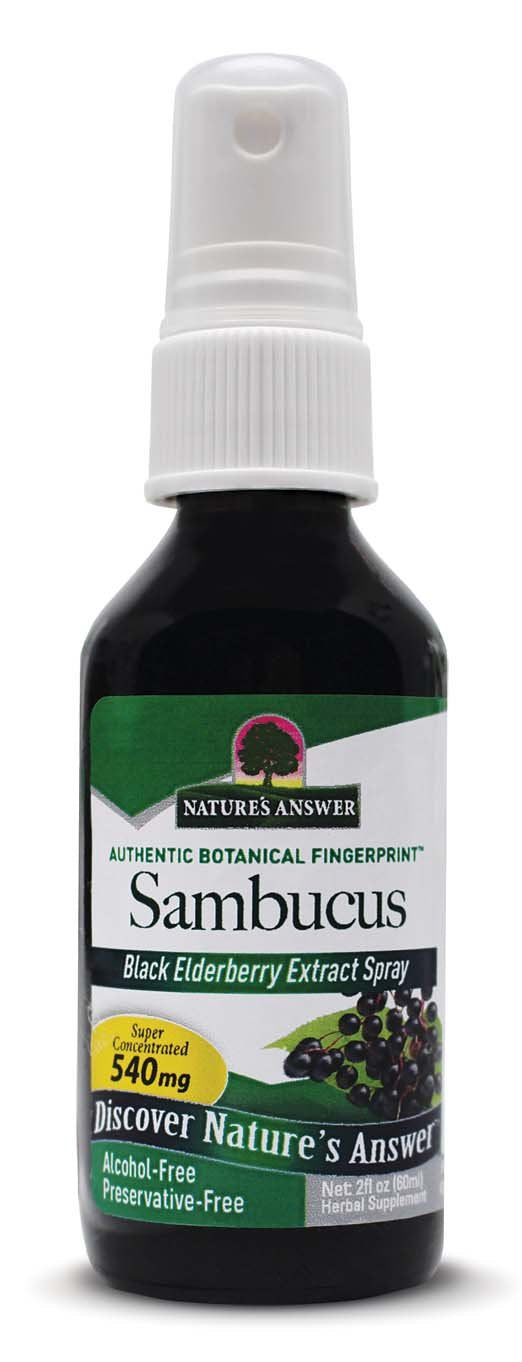 Nature's Answer Sambucus Elderberry Spray bottle, 2 oz, alcohol-free