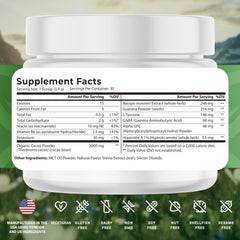 Nature's Blast CogniCharge bottle back label