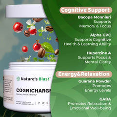 Guarana powder ingredient in CogniCharge