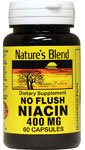 Nature's Blend Niacin No Flush 400 mg bottle label