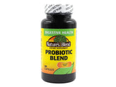 Nature's Blend Probiotic bottle with 100 capsules in white bottle
