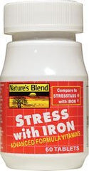 Nature's Blend Stress Advanced Formula Vitamins with Iron – Pack of 2