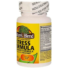 Packaging dimensions for Nature's Blend Stress Formula
