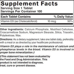 Nature's Blend Vitamin D 400 IU carton packaging with tablets
