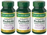 Nature's Bounty Acidophilus Probiotic 360 tablets (3 x 120-count bottles) packaging front