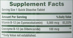 Pack of 3 Nature's Bounty Vitamin B-12 Quick Dissolve bottles