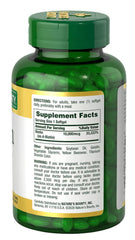 Close-up of Nature's Bounty Biotin 10,000 mcg rapid-release softgel