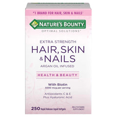 Nature's Bounty Biotin 5000 mcg bottle – Hair, Skin & Nails 250-coated tablets