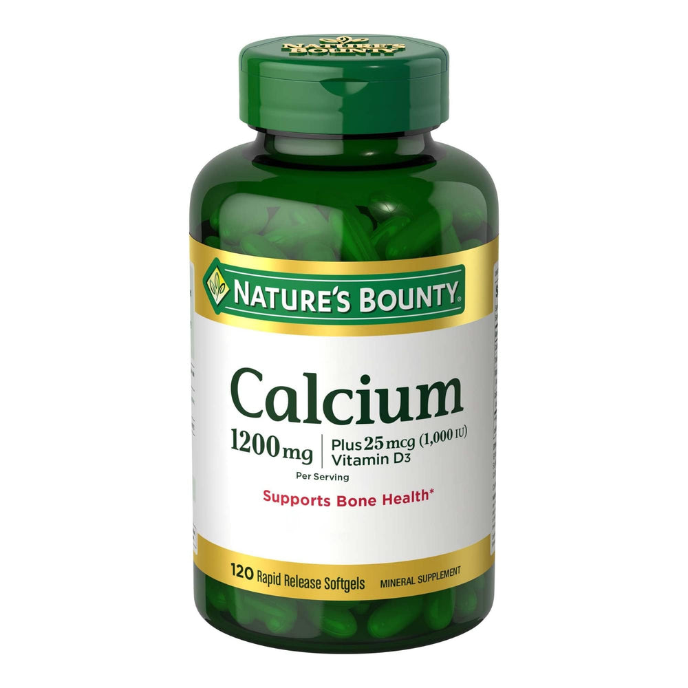 Nature's Bounty Calcium Carbonate with Vitamin D3 bottle label