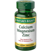 Nature's Bounty Calcium Magnesium Zinc Caplets front label