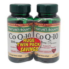 Nature's Bounty CoQ10 100mg twin-pack bottle front view