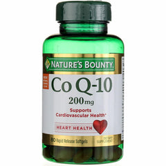 Nature's Bounty CoQ10 200 mg softgel bottle for daily heart health support