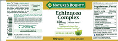 Echinacea Complex product label by Nature's Bounty