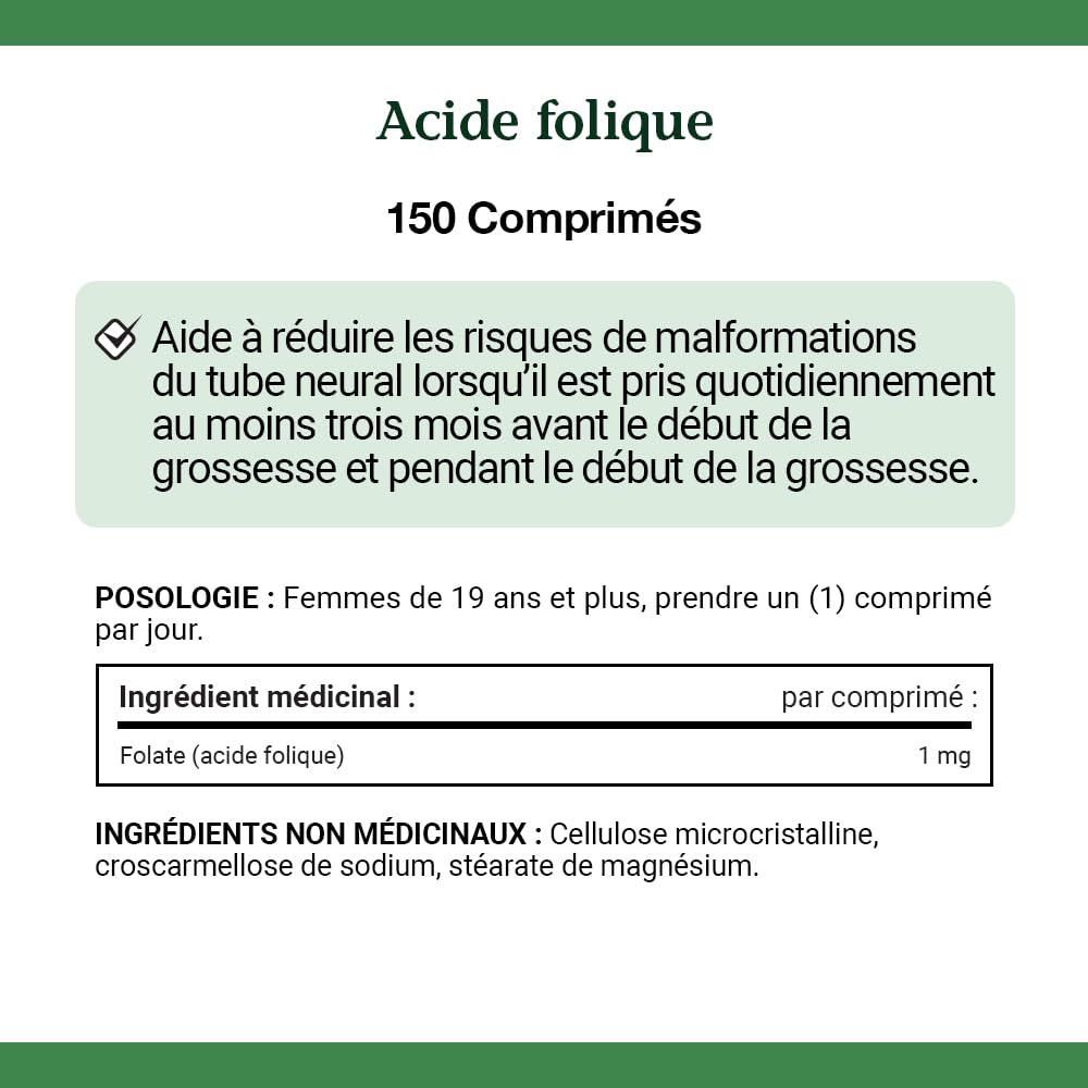 Nature's Bounty folic acid bottle with 150 tablets