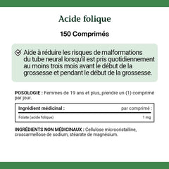 Nature's Bounty folic acid bottle with 150 tablets