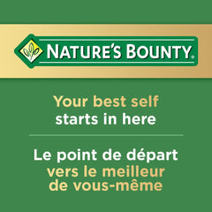 Nature's Bounty logo on folic acid packaging
