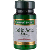 Nature's Bounty Folic Acid Supplement bottle 800mcg 750 count Pack of 3