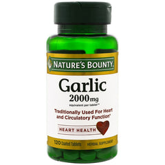 Nature's Bounty Garlic 2000mg - 120 Coated Tablets Pack of 2 Bottles