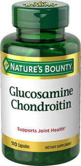 Nature's Bounty Glucosamine Chondroitin bottle with 110 capsules