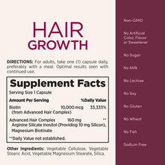 Nature's Bounty Hair Growth logo on packaging