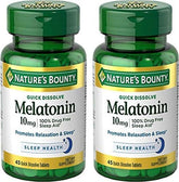 Nature's Bounty Melatonin Quick Dissolve Tablet bottle – 45 count – Pack of 2