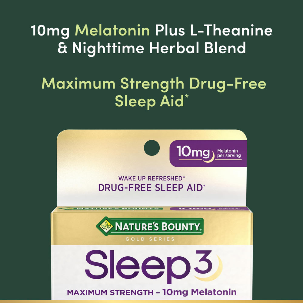 Nature's Bounty Sleep3 time-release technology illustration for longer rest