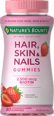 Nature's Bounty Optimal Solutions gummy bottle for daily beauty support