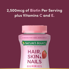Strawberry-flavored gummies from Nature's Bounty ready for daily use