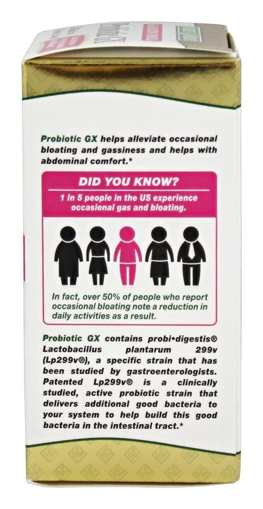 Nature's Bounty Probiotic GX label and packaging