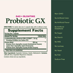 Nature's Bounty Probiotic GX relief from gas and bloating